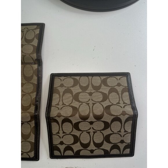 Coach Signature Checkbook Wallet Brown - Picture 7 of 10